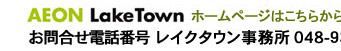 AEON Lake Town z[y[W͂